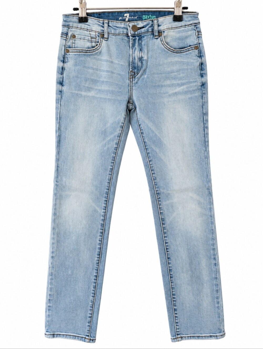 7 For All Mankind Boys Paxtyn Slim Jeans Size 12 Light Wash